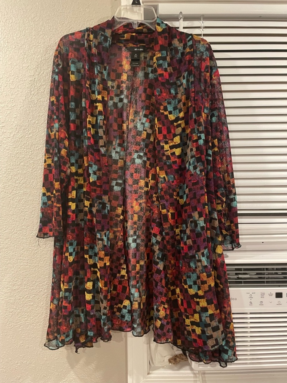 Ali Miles Multicolor Open-Front Long Sleeve Cardigan - Picture 4 of 4